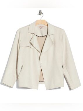 Philosophy Faux Suede Open Front Jacket